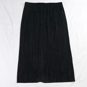 Weekday Womens‎ Size Medium Black Ribbed Pull On Midi Modest Long Stretch Skirt